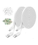 JJMASEE 2 Pack 26FT Power Extension Cable for Wyze Cam V3 WyzeCam Outdoor Arlo Essential Eufy Kasa Yi Blink Camera NestCam Indoor Micro USB Charging Cord for Security Camera(White) - Buy Online on GoSupps.com
