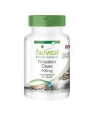 Fairvital Potassium Citrate 900mg Vegan Capsules - High Dosage - 90 ct - 300mg Potassium - Buy Online on GoSupps.com