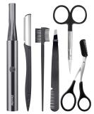 Buy Eyebrow Trimmer Kit & Grooming Set - 9 in 1 Electric Razor Scissors & Tweezers for Perfect Brows - International Shipping Available - Buy Online on GoSupps.com