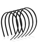 Hanyousheng 6 pieces of hair band black plastic hair band slip-resistant headband with anti-slip teeth for girls women plain front ligaments - Buy Online on GoSupps.com