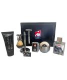 Premium G.B.S Shaving Set - Adjustable Razor Lavender Aftershave Badger Brush Stand & Soap - Ultimate Grooming Kit for Men - Buy Online on GoSupps.com