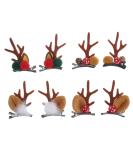 Lurrose Christmas Hair Clips - 4 Pairs of Cute Reindeer Anti-Hair Clips & Ear Hairpins for Holiday Parties - Buy Online on GoSupps.com