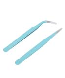 Wear-Resistant Stainless Steel Tweezers Kit for Nail Art | Professional Manicure & Decorative Cutting (Blue) - Buy Online on GoSupps.com
