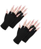ACWOO UV Gloves for Gel Nails 2 Pair UV Protection Gloves for Manicures Anti UV Gloves for Nail Lamp Manicures Dryer Nail Skin Care Fingerless UV Protection Gloves Protect Hands from UV Harm 2 Pairs Black - Buy Online on GoSupps.com