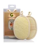 CROVIN Natural Loofah Sponge - Exfoliating and Invigorating Dead Skin, Body Scrubber for Deep Cleansing - Pack of 2 - Buy Online on GoSupps.com