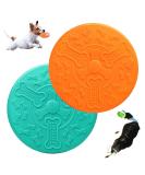 Ouoqi Dog Toys Frisbee - 2 Piece Rubber Frisbee Disc for Small Dogs | Perfect for Land & Water Play Training & Catching - Buy Online on GoSupps.com