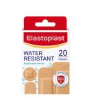 Elastoplast Water Resistant Plastic Plasters (20 Pieces) - Waterproof & Dirt Resistant First Aid Plasters - Strong Adhesion, Non-Stick Wound Pad - Breathable Tan Material - 20 Count - Buy Online on GoSupps.com
