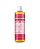 Dr. Bronner's Rose Pure-Castile Liquid Soap 8oz - Organic 18-in-1 Uses for Face, Body, Hair, Laundry, Pets & Dishes - Concentrated & Vegan - Non-GMO - 1 Pack - Buy Online on GoSupps.com