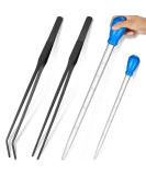 Aquarium Coral Feeder Set with Stainless Steel Tweezers and Syringe - Ideal for Reef Anemones, Lionfish - 2 Pieces - Buy Online on GoSupps.com