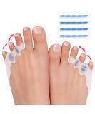 Adjustable Pinky Toe Separators - 2 Pairs Soft Spacers for Bunion Relief & Foot Comfort | International Shipping Available - Buy Online on GoSupps.com