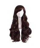 MapofBeauty Charming Women's Long Curly Full Hair Wig (Dark Brown) - Buy Online on GoSupps.com
