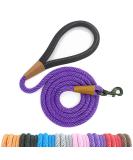 Lynxking Dog Tow Lines - Fleece Leash for Small Medium & Large Dogs (180cm Purple Carabiner Hook) - Buy Online on GoSupps.com