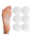 Premium Gel Ball of Foot Cushions - Clear Gel Metatarsal Pads for Foot Pain Relief - 2 Pair Set - 1/8 Inch Thickness - Buy Online on GoSupps.com