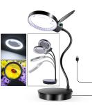 10X Magnifying Glass with Light and Stand, Desktop Hands Free Magnifier, Lighted Magnifying Glass for Close Work Reading Hobbies Crafts Repair - Buy Online on GoSupps.com