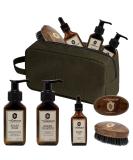 Arrison Beard Kit Made in Italy | 4-Part Beard Set with Birchwood Box Shampoo Conditioner Wax Beard Oil Comb & Brush - Buy Online on GoSupps.com