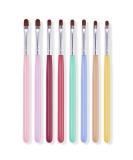 Lusofie 8Pcs Nail Clean Up Brush Set for Gel and Acrylic Nails - Oval Flat Brushes for Home and Salon Use - Buy Online on GoSupps.com