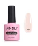 AIMEILI 8 in 1 Nude Builder Base Gel Clear Sheer Color UV LED Gel Nail Polish for Strengthening Gel Nails Repair Reinforcement Extension Long Lasting & Easy to Apply - (150) 10ml 150 10 ml (Pack of 1) - Buy Online on GoSupps.com