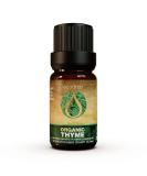 Organic Thyme Essential Oil 10ml - 100% Pure Spanish, Cosmos Certified & Therapeutic Grade for Aromatherapy | Free E-Book - Buy Online on GoSupps.com