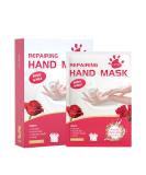 Moisturising Hand Mask for Dry Hands Hand Moisturising Gloves - Hand Masks Hand Care Spa Treatment Intensive Repair for Extremely Dry Cracked Hands - 5 Packs Rose & Milk Roses & Milk - Buy Online on GoSupps.com