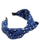 Shop Stylish Blue Dot Wide Band Bow Headband for Women - Perfect for Every Occasion | International Shipping - Buy Online on GoSupps.com