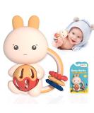 Alilo Baby Rattle Teether Baby Rattles 0-6 Months  Baby Rattles 6 to 12 Months Textured Ears for Teething Pain Relief Baby Toys 6 to 12 Months Newborn Toys Infant Baby Boy Girl Gifts White - Buy Online on GoSupps.com