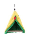 Buy Parrot Standing Perch & Hanging Triangle Hammock - Plush Bird Cage Tent Toys for Parrots Nymphensittich and Conures - Buy Online on GoSupps.com