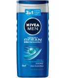 Nivea Men Fresh Ocean Shower Gel - Revitalizing 250ml Sea Minerals for Body Face & Hair Ocean-Fresh Fragrance - Buy Online on GoSupps.com