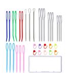 24pcs Yarn Needle Tapestry Needles with Stitch Markers - Big Eye Blunt Knitting Needles for Knitting & Crocheting - Buy Online on GoSupps.com