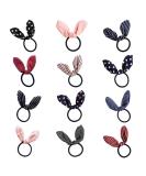 Ruihfas 12Pcs Lovely Rabbit Ear Bow Hair Bands Scrunchies - Elastic Hair Ties Ropes for Ponytails and Headbands - Buy Online on GoSupps.com