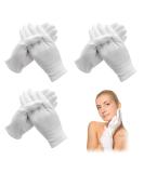 QOCO 3 Pairs White Gloves Cotton Moisturising Gloves for Eczema Dry Hands Breathable Machine Washable Cloth Gloves for Men Women Bedtime Sleep Overnight Hand Cream Lotion Protection Gloves - Buy Online on GoSupps.com