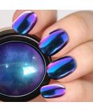 PrettyDiva Chameleon Chrome Nail Powder - Indigo Color Shifting Nail Powder with Multi Chrome Powders Mirror Nail Pigment, Magic Chameleon Mica Powder for Nails - Royalty - Buy Online on GoSupps.com