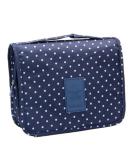 Travel Hanging Toiletry Wash Bag Makeup Organizer for Women - Waterproof Multifunctional Cosmetics Storage Bag (Blue Point) - Buy Online on GoSupps.com