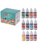 12 Color Natural Ink Food Coloring Cake Pastries Cookies Liquid Dye Pigment Baking Decor Fondant Cooking Icing DIY Craft - Buy Online on GoSupps.com