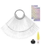 50 Pieces Transparent Nail Pattern Tips with Number Stickers - Stiletto Nail Display Ring for Nail Studios | Nail Accessories for Professionals - Buy Online on GoSupps.com
