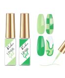 RECHOO 2PCS Gel Liner Nail Art - 8ml Green Fineliner Schellack Gel for Nail Drawing UV Nail Polish & Painting Gel for Creative Nail Designs - Buy Online on GoSupps.com
