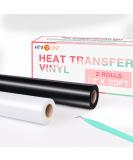 HTV Vinyl Rolls - Black & White Heat Transfer Vinyl - 12x20ft - Easy Cut & Weed for Shirts - Iron on Vinyl for Cricut & Cameo - 12x20ft Per Roll - Buy Online on GoSupps.com