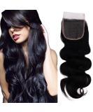 100% Real Hair Extensions - Lace Closure Thickening 25cm Wavy Natural Black - PRETTYSHOP - Buy Online on GoSupps.com