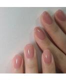 24Pcs Short Almond French Tips Press on False Nails - Nude Pink Fake Nails with Glue Stickers for Women - Reusable Ballerina Acrylic Full Cover Stick on Nails - Buy Online on GoSupps.com