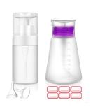 XILAZAB Push Down Pump Dispenser 2-Pack: Lockable One-Touch Bottles for Acetone, Nail Polish Remover 180ML + 100ML - Buy Online on GoSupps.com