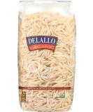 Delallo 100% Organic Orzo Pasta - 16 oz - Premium Quality Italian Orzo Pasta - Buy Online on GoSupps.com