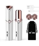 GURELAX 2023 Women's Facial Epilator - Rechargeable Hair Remover with 2x Replacement Heads | Pain-Free Chin & Cheek Hair Removal - Buy Online on GoSupps.com
