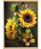 Sunflower Stamped Cross Stitch Kits - Needlepoint Counted Cross Stitch Kits for Beginners Adults Butterfly Patterns Dimensions Embroidery Kits Arts and Crafts (11CT Without Frame) sunflowers cross stitch kits - Buy Online on GoSupps.com