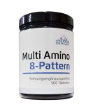 Multi Amino - EA 8 Patterns - 500 Tablets | Master Amino Protein Formula | 1000 mg Vegan BCAA | High-Dosed Essential Amino Acids from Legumes | Laboratory Tested - Buy Online on GoSupps.com
