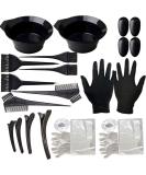 22Pcs DIY Salon Hair Dyeing Set - Complete Kit with Bowl Clips Gloves & Ear Pads for Perfect Hair Color - Buy Online on GoSupps.com