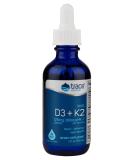 Trace Minerals | Liquid Ionic Vitamin D3 + K2 | 125 mcg (5 000 IU) D3  100 mcg K2 | Concentrated Dietary Supplement | 2 fl oz. 296 Servings - Buy Online on GoSupps.com