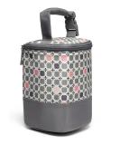 LCY Insulated Baby Bottle Cooler Bag | Holds 4 Bottles | Grey & Pink Dots - Buy Online on GoSupps.com