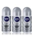 NIVEA SILVER PROTECT ROLL-ON FREE ALCOHOL ANTIPERSPIRANT DEODORANT 48 HOURS PROTECTION REFRESHING CONTENT ALL DAY FINE FRAGNANCE 1.7 OZ (Pack of 3) Silver Protect 3 - Buy Online on GoSupps.com