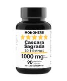 Cascara Sagrada Extract 1000 mg - 90 Vegetarian Capsules | Natural Digestive Health - Shop Internationally - Buy Online on GoSupps.com