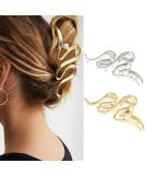 Brinie Gold Metal Pearl Hair Clips Set - Stylish Nonslip Hair Clamps for Women and Girls - Buy Online on GoSupps.com