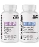 Buy Youth & Tonic Water Weight Loss Pills for Women - Hormonal Balance During PMS & Menopause - 90 Capsules for Swelling & Bloating Relief - Buy Online on GoSupps.com